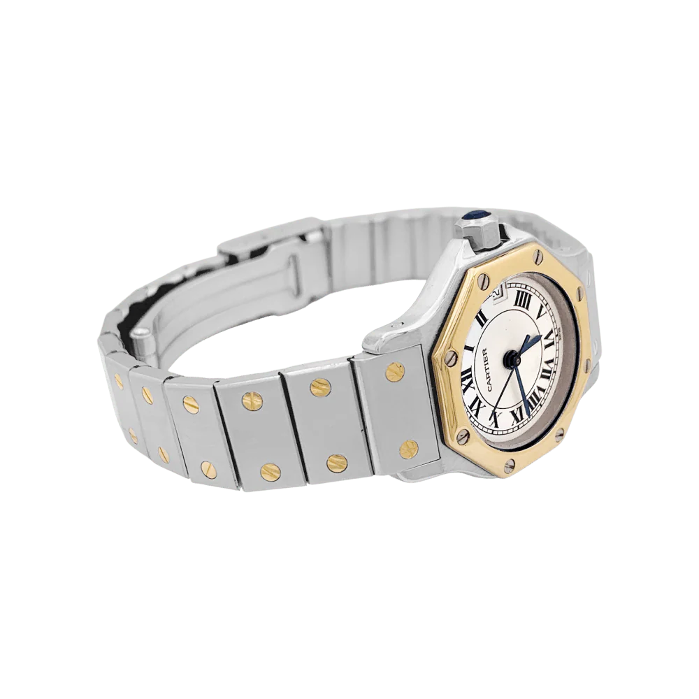 Montre CARTIER "Santos Octogonale" en or jaune et acier - Image 5
