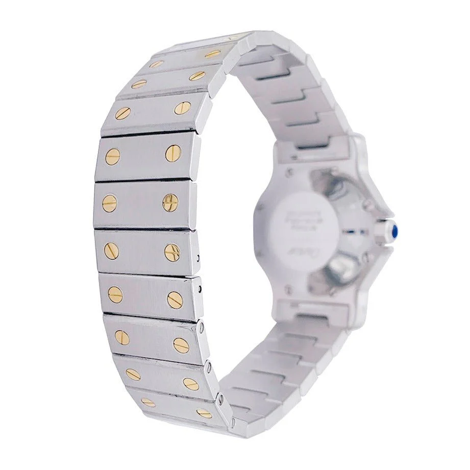Montre CARTIER "Santos Octogonale" en acier et or jaune - Image 4