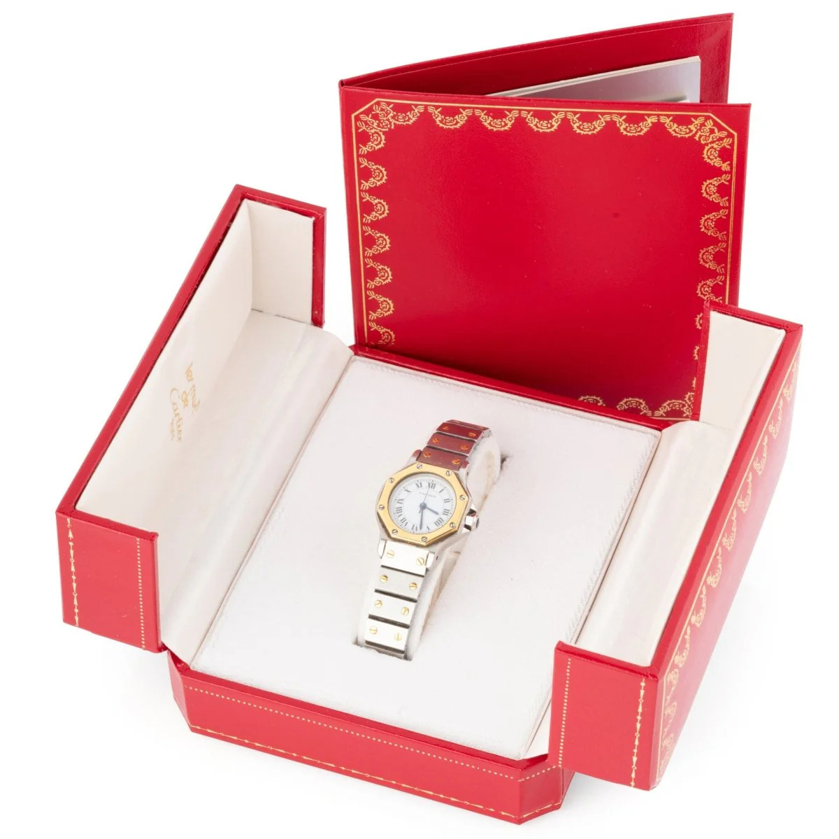 Montre CARTIER "Santos Octagonale" en or jaune et acier - Image 3