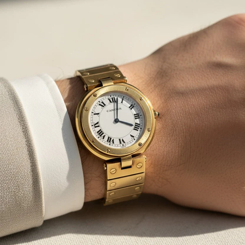 Montre CARTIER "Santos Vendôme" en or jaune - Image 2