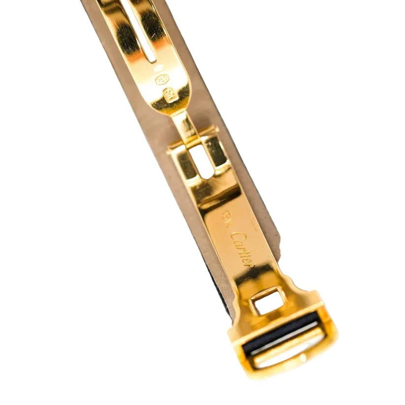 Montre CARTIER "Sonate" en or jaune, saphirs et diamants - Image 7