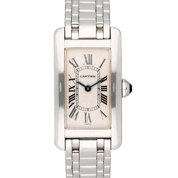 Montre CARTIER "Tank américaine" en or blanc