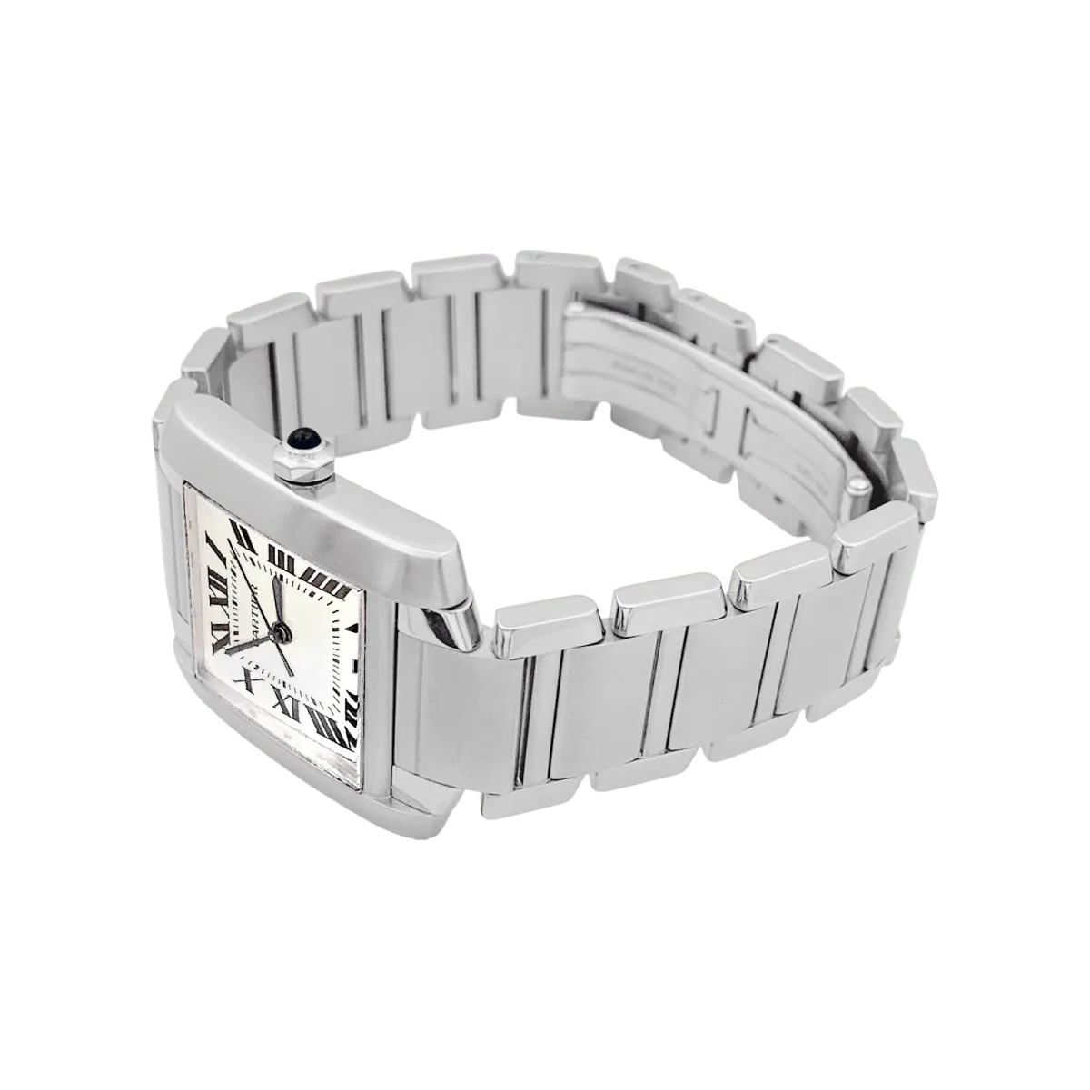 Montre CARTIER "Tank Française" en acier et argent - Image 3