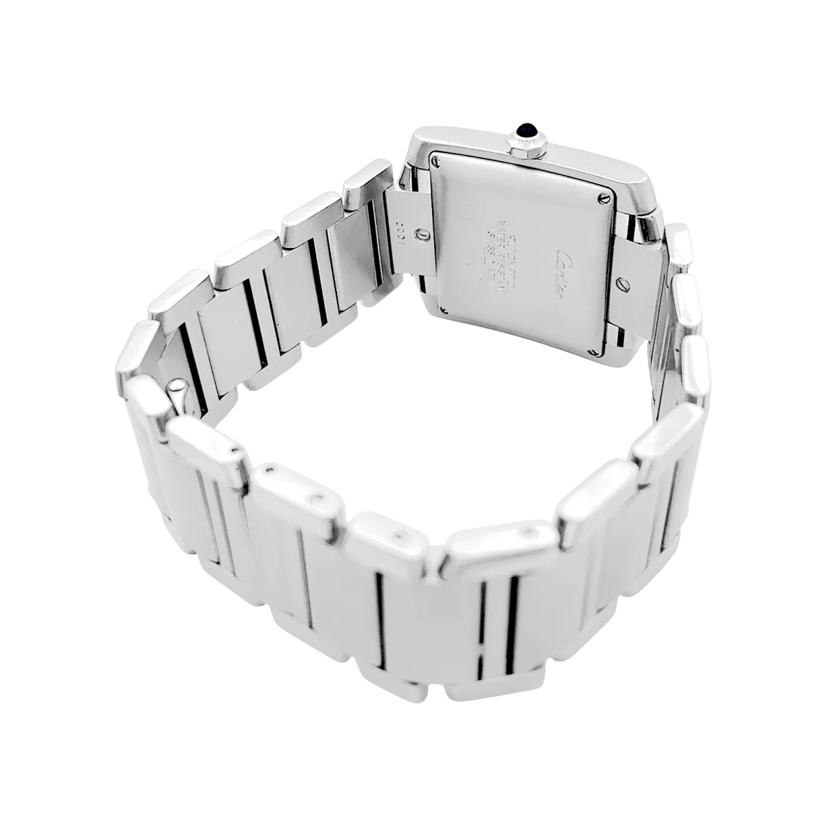 Montre CARTIER "Tank Française" en acier et argent - Image 5