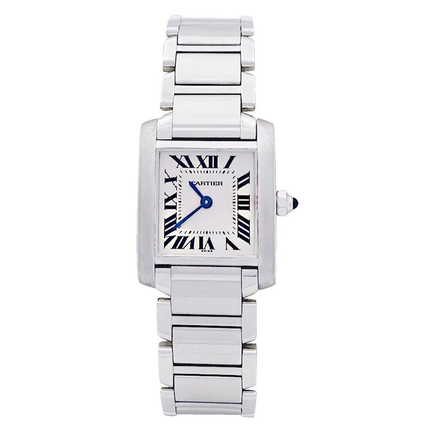 Montre Quartz CARTIER "Tank Française" en acier