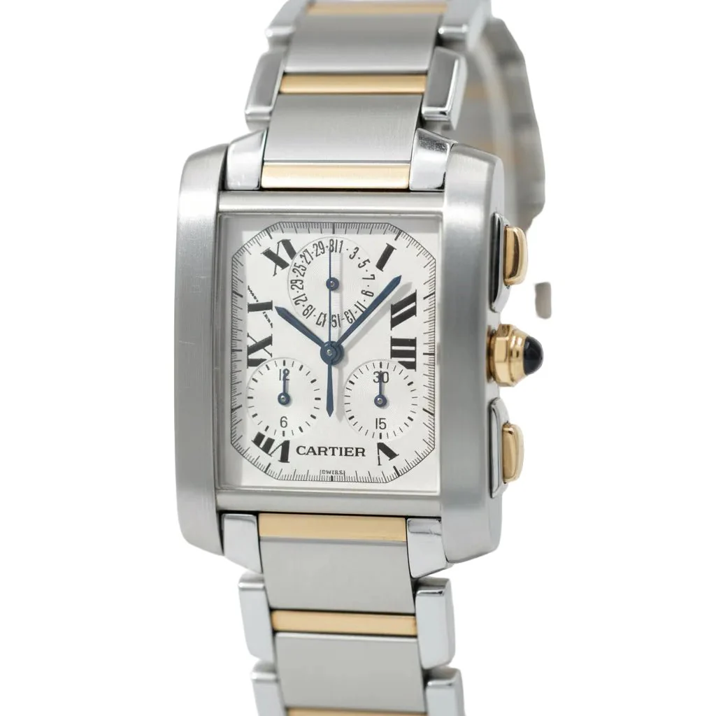 Montre CARTIER "Tank Française" en acier et or jaune - Image 2