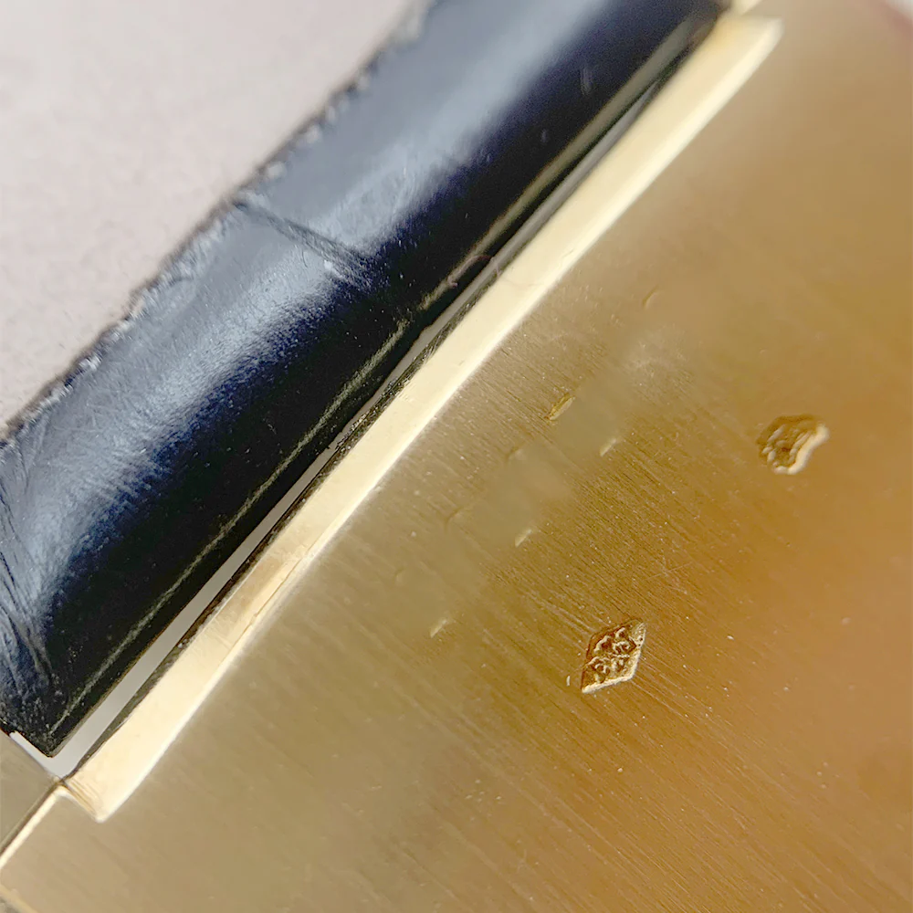 Montre CARTIER "Tank Louis Cartier Extra Plate", or jaune et cuir - Image 6