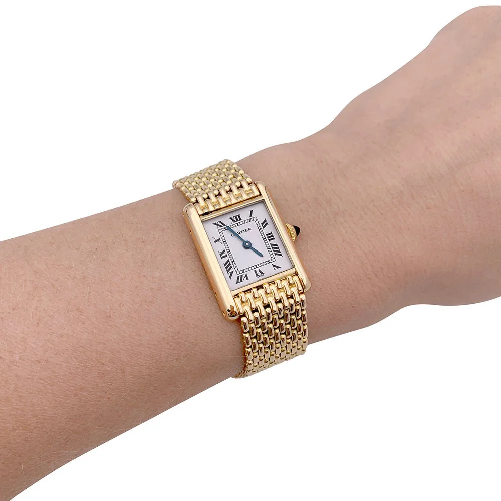 Montre CARTIER, "Tank Louis Cartier" en or jaune - Image 2