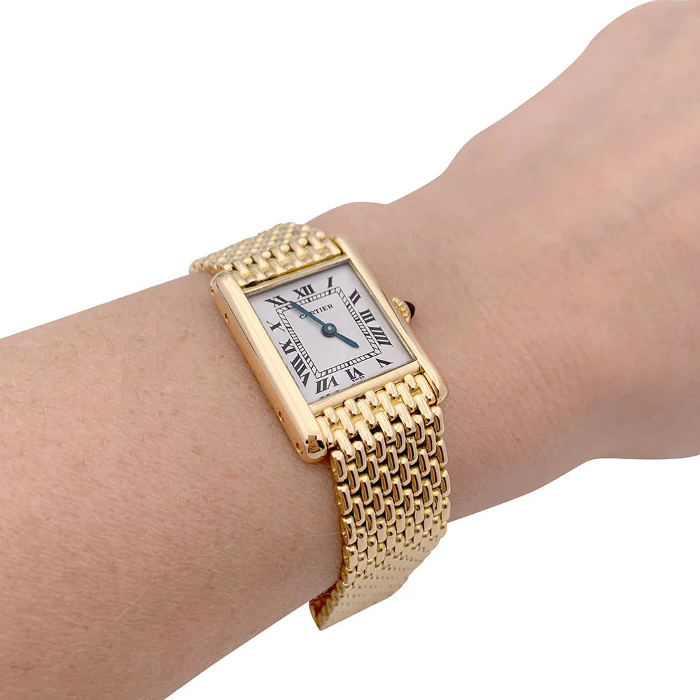 Montre CARTIER, "Tank Louis Cartier" en or jaune - Image 5