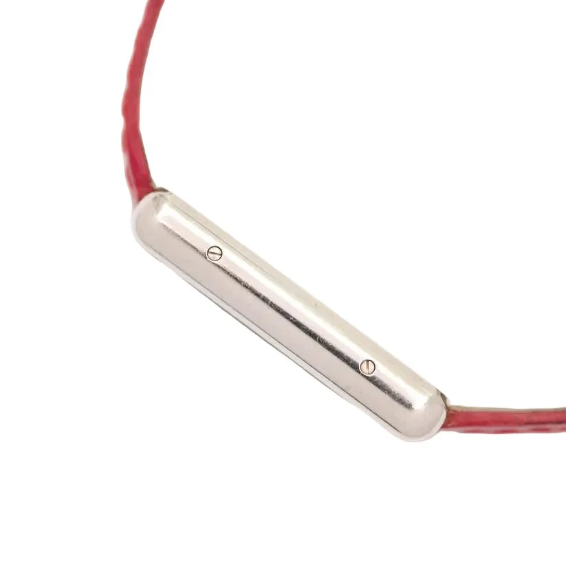 Montre CARTIER "Tank Louis" en or blanc, saphir et cuir - Image 16