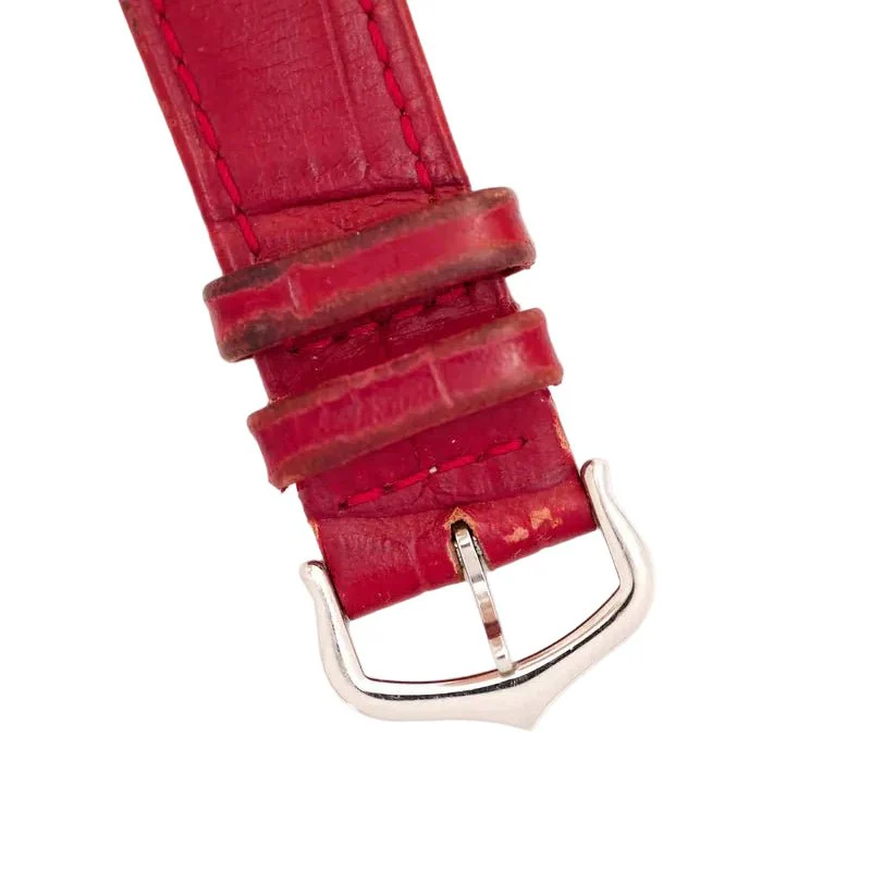 Montre CARTIER "Tank Louis" en or blanc, saphir et cuir - Image 17