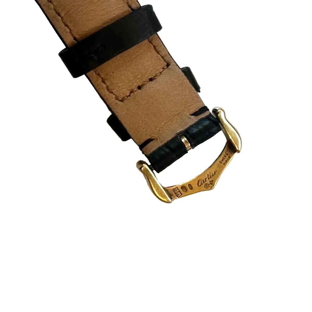 Montre CARTIER "Tank Louis" en or jaune, cuir et quartz - Image 9
