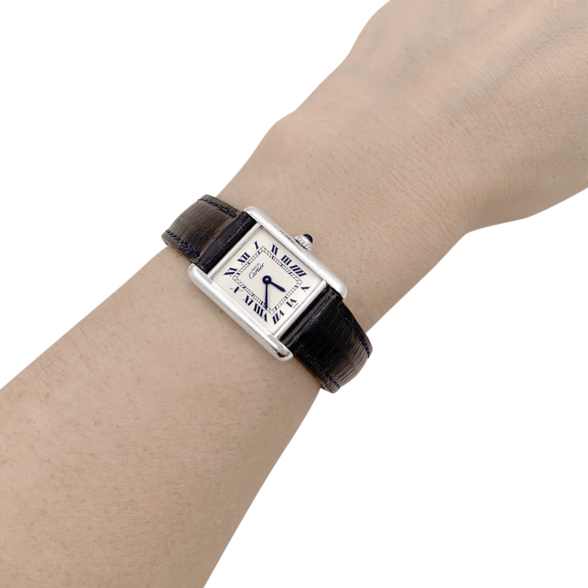 Montre CARTIER "Tank Must" en argent, acier et cuir. - Image 2
