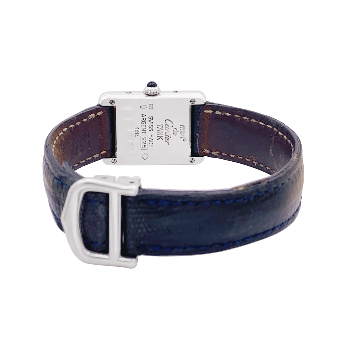 Montre CARTIER "Tank Must" en argent, acier et cuir. - Image 4