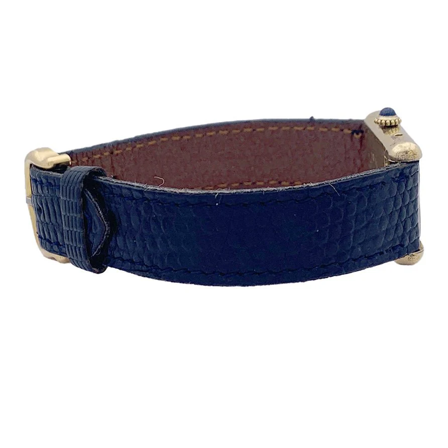 Montre CARTIER "Tank Must" argent plaqué or, cadran laqué bleu. - Image 3