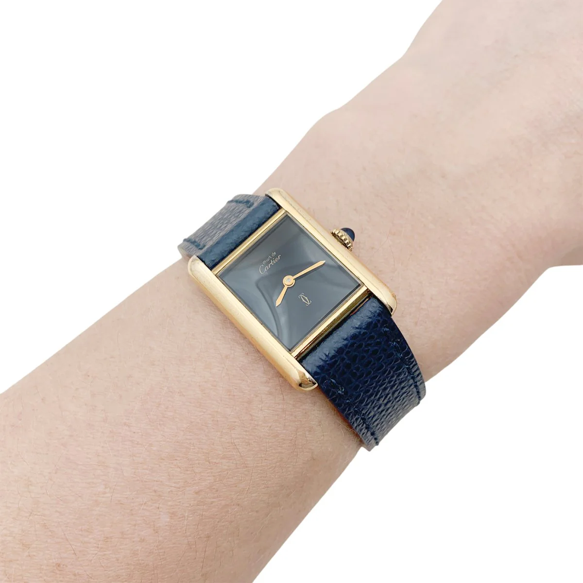 Montre CARTIER "Tank Must" en argent et cuir - Image 2