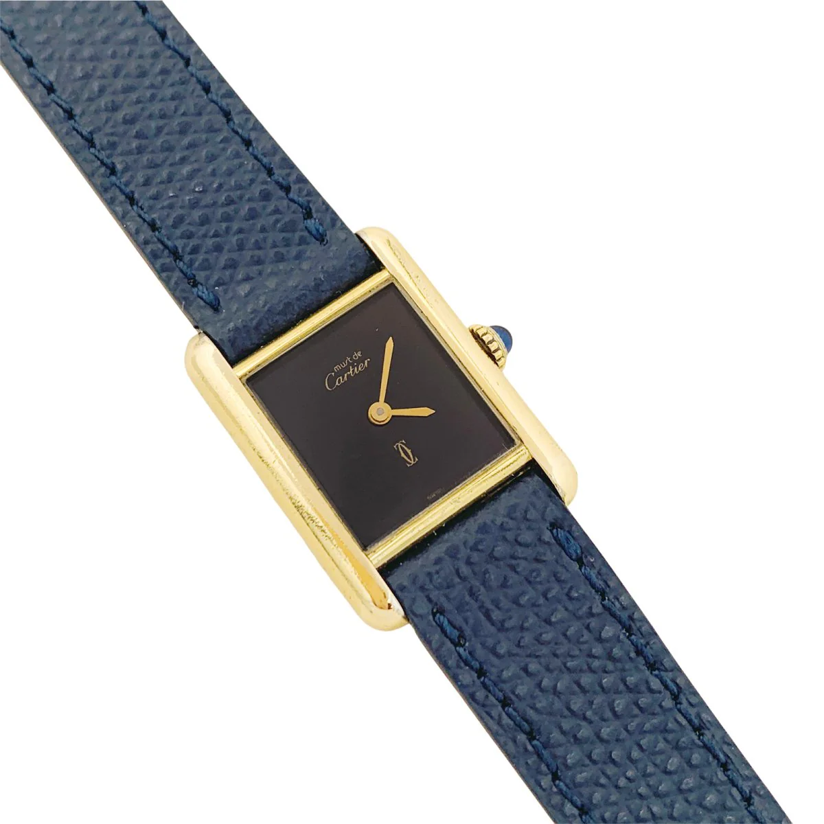 Montre CARTIER "Tank Must" en argent et cuir - Image 3
