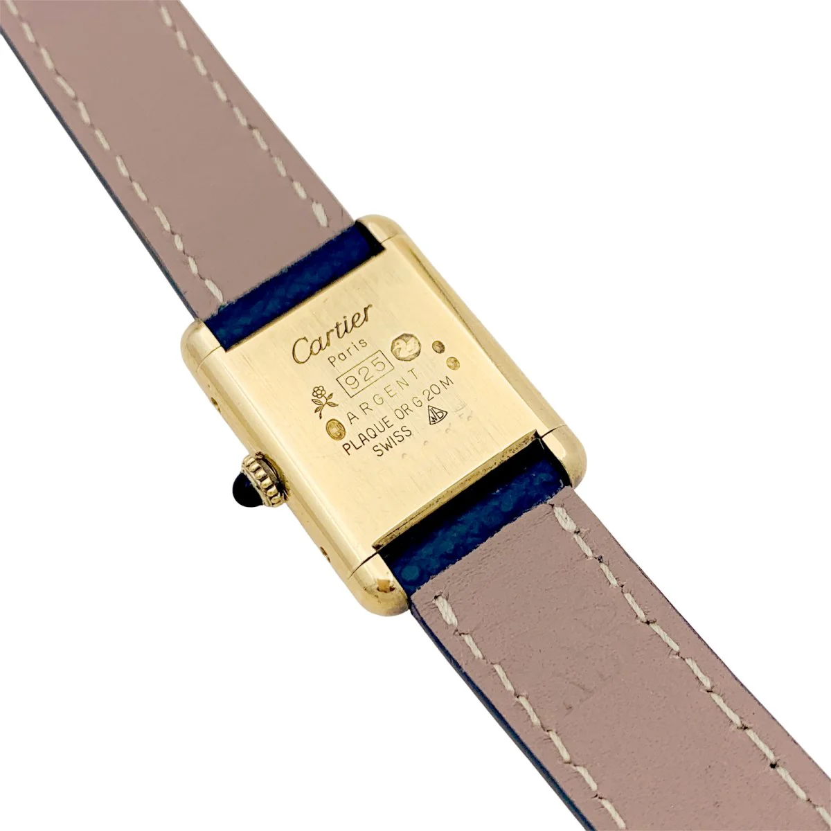 Montre CARTIER "Tank Must" en argent et cuir - Image 5