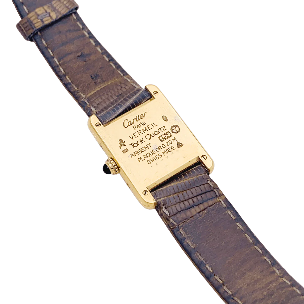 Montre CARTIER "Tank Must" en argent, acier et cuir - Image 4