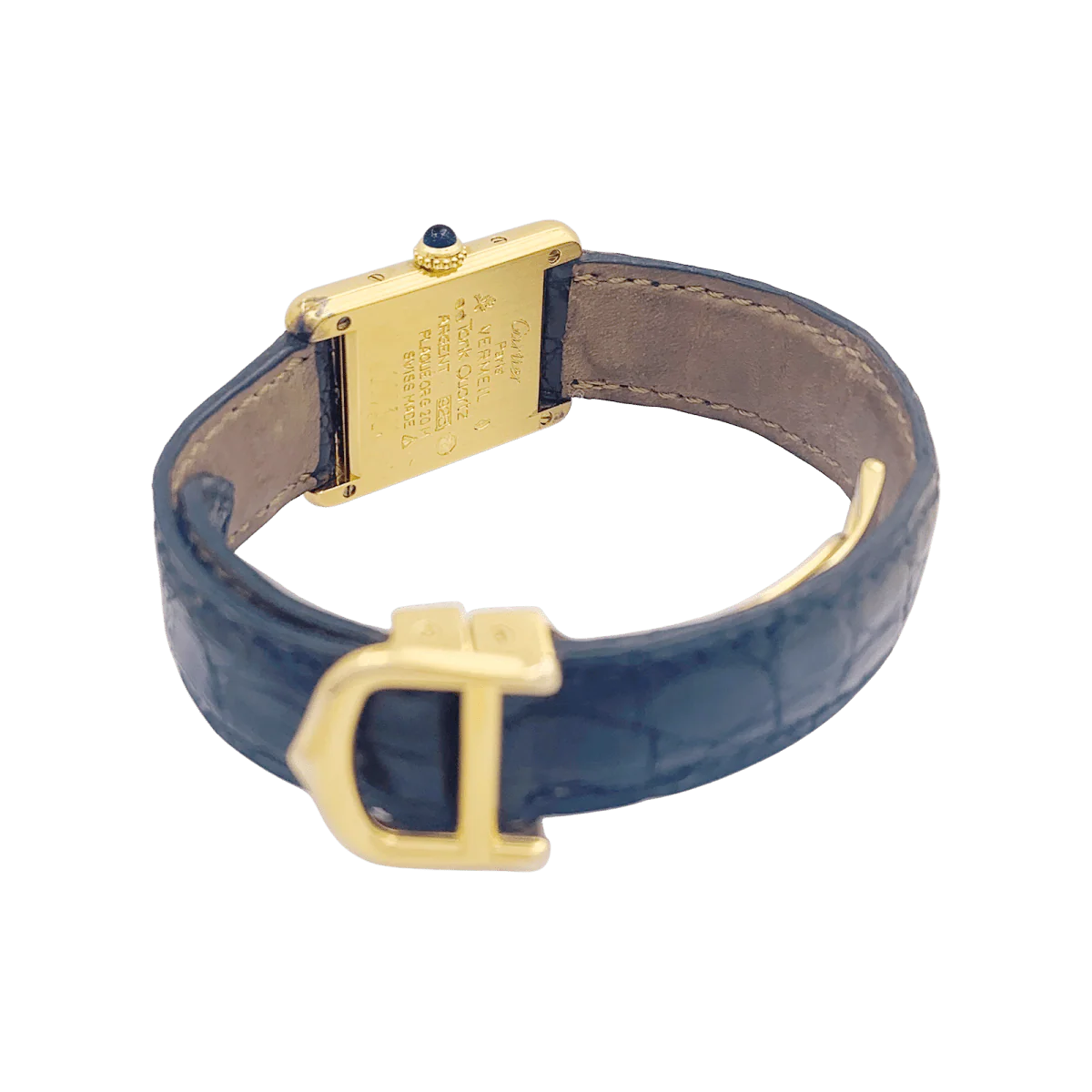 Montre CARTIER "Tank Must" en argent et cuir - Image 5
