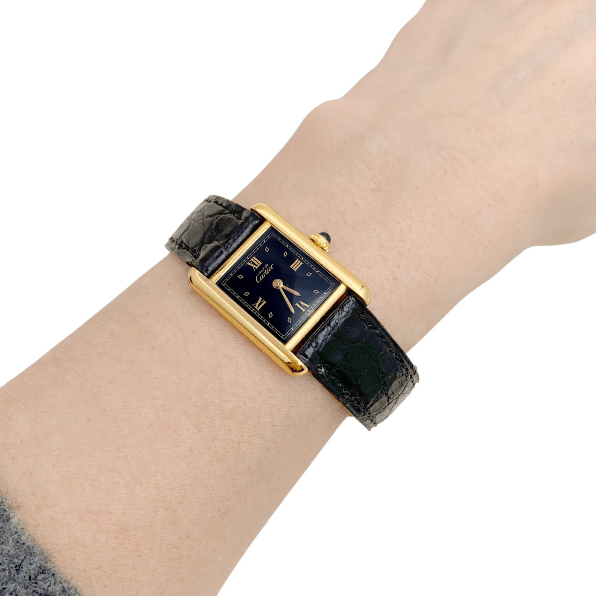 Montre CARTIER "Tank Must" en argent et cuir - Image 6