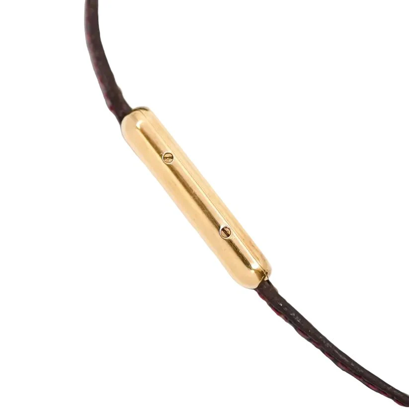 Montre CARTIER "Tank Must Trinity" Médium en or blanc, or jaune, or rose, vermeil et cuir - Image 7