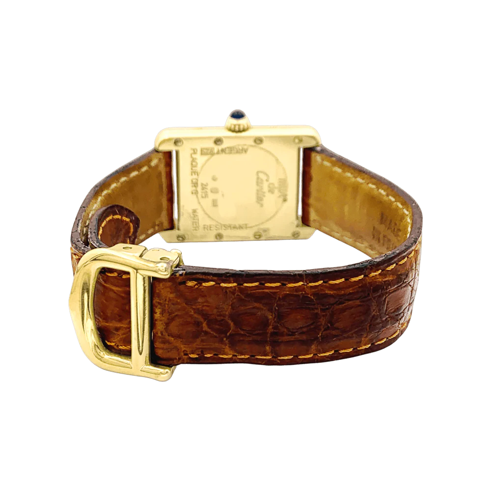 Montre CARTIER "Tank Must" en argent, acier et cuir - Image 5