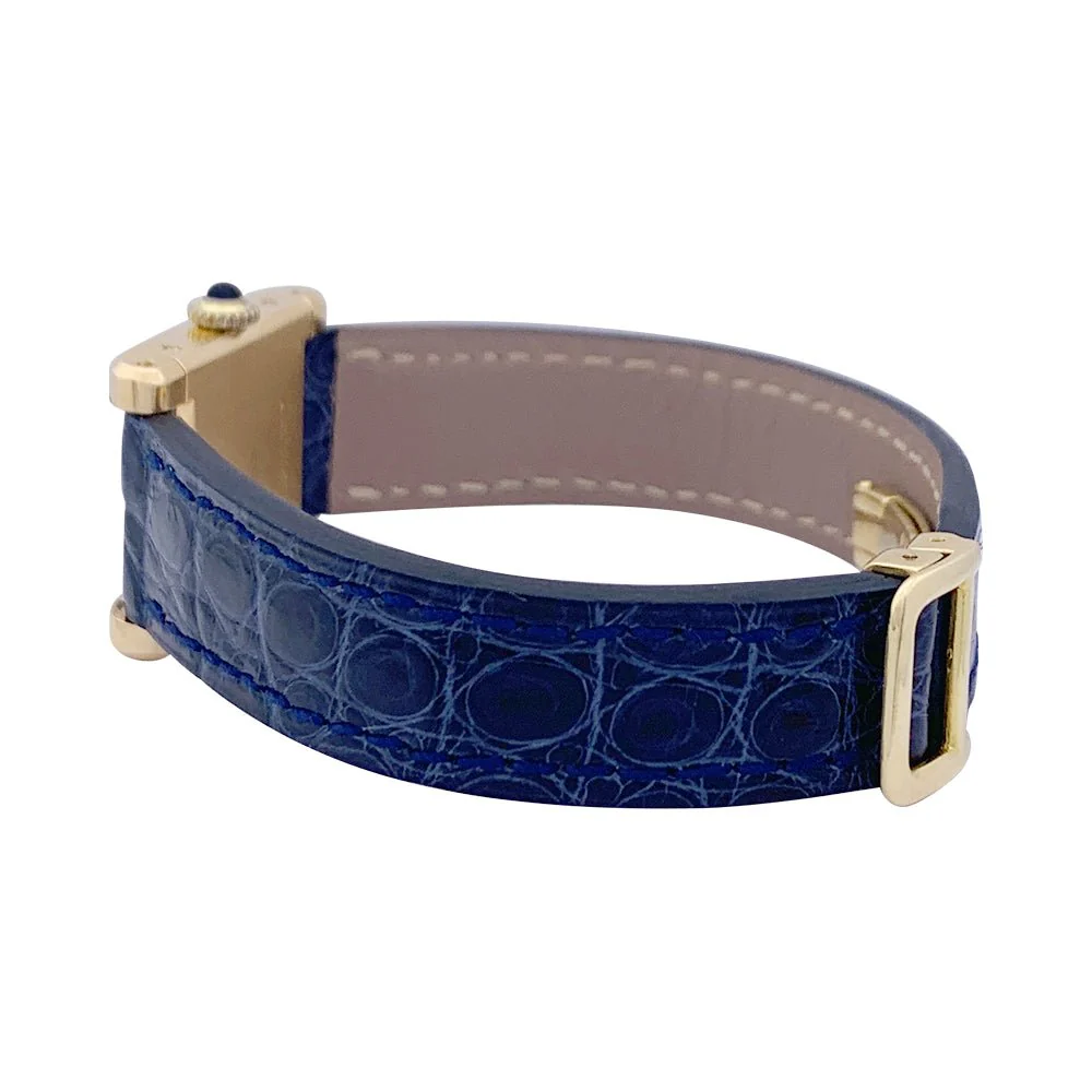 Montre CARTIER "Tank Normale" en or jaune et cuir - Image 3