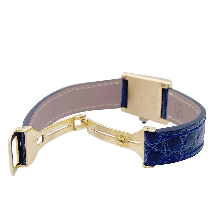 Montre CARTIER "Tank Normale" en or jaune et cuir - Image 5