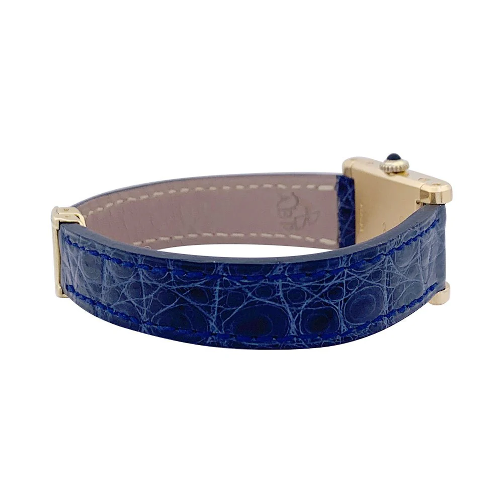 Montre CARTIER "Tank Normale" en or jaune et cuir - Image 6