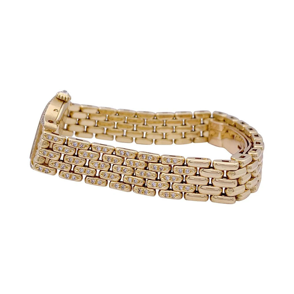 Montre Cartier "Tortue" or jaune, diamants, nacre. - Image 5