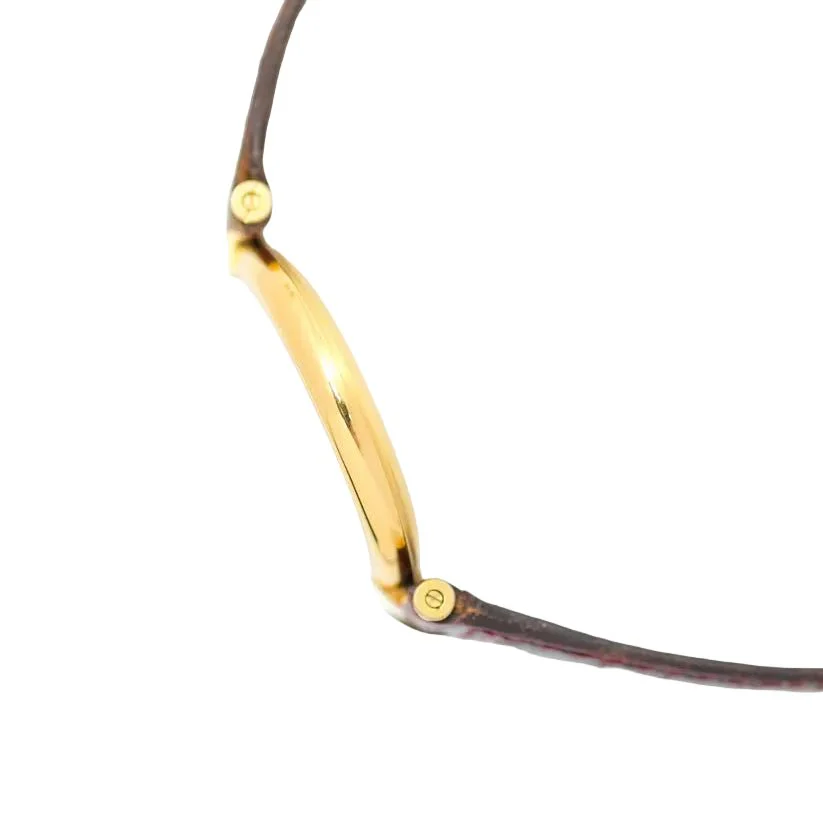 Montre CARTIER "Vendôme Must Trinity" en or blanc, or jaune, or rose et cuir - Image 7