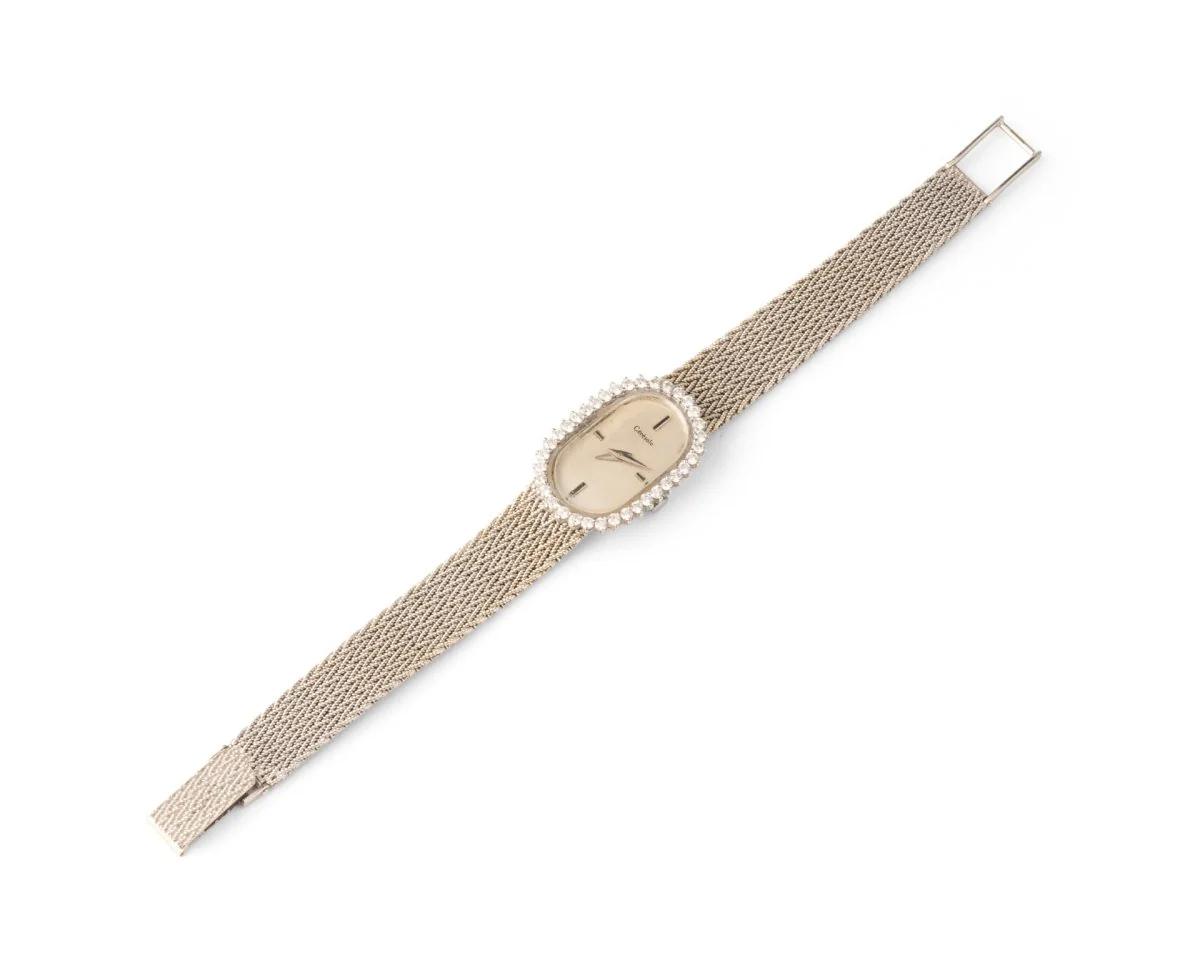 Montre Quartz CÉRÉSOLE en or blanc et diamants
