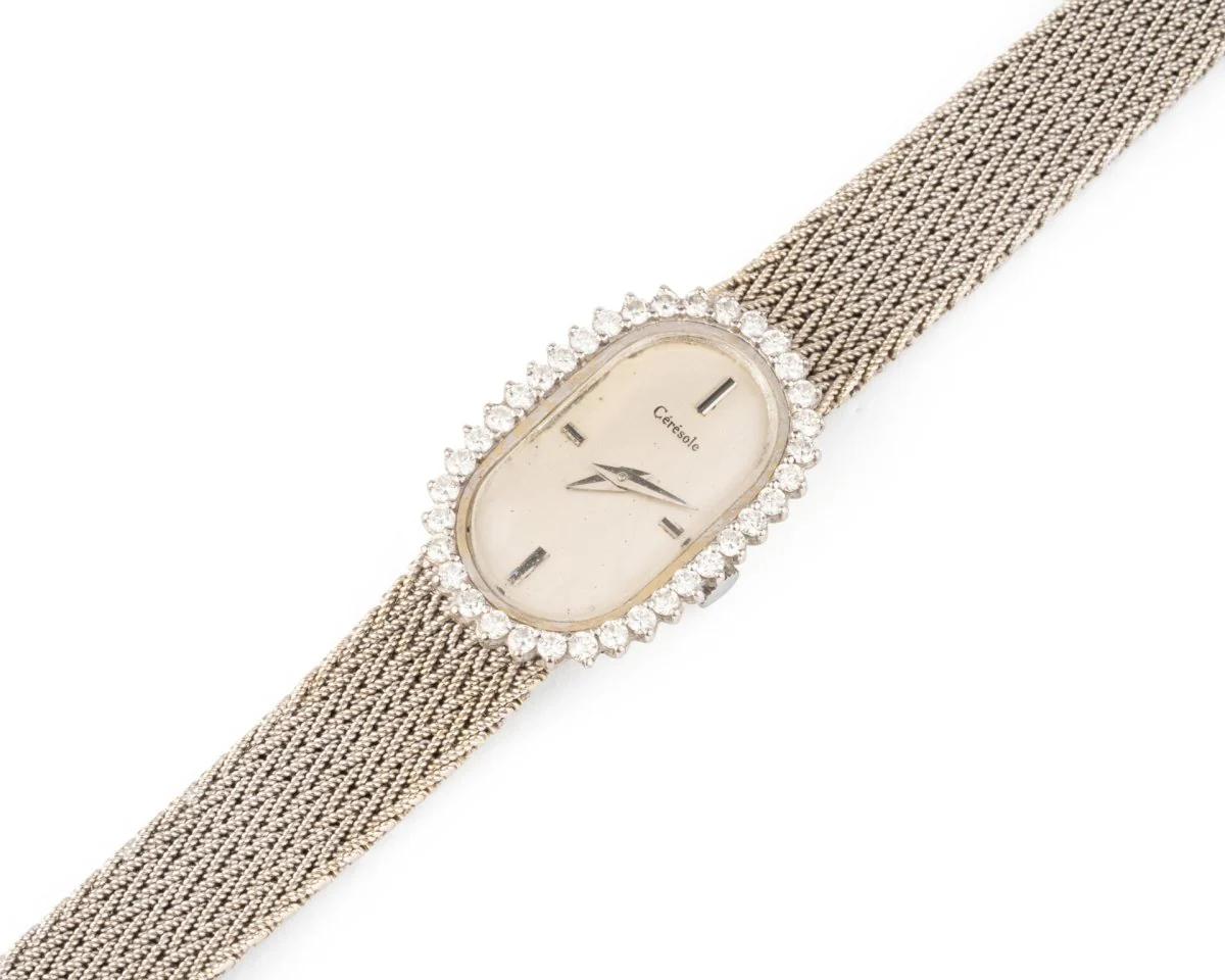 Montre Quartz CÉRÉSOLE en or blanc et diamants - Image 2
