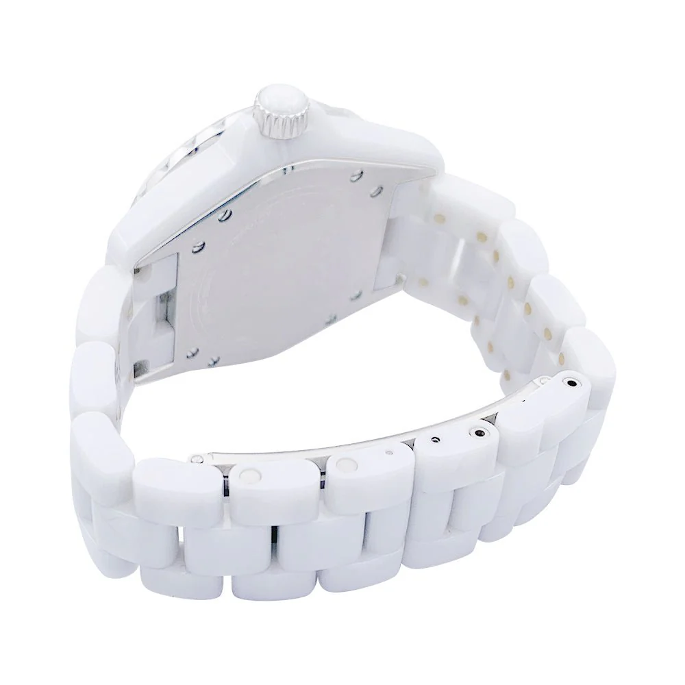 Montre CHANEL  "J12" automatique en céramique blanche - Image 4