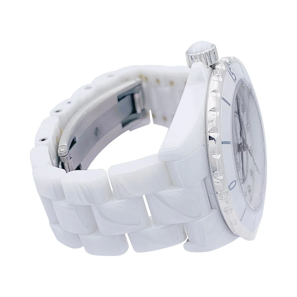 Montre CHANEL  "J12" automatique en céramique blanche - Image 5
