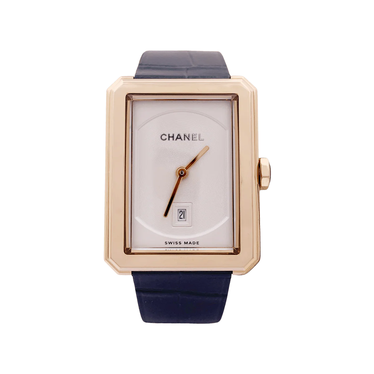 Montre CHANEL "Boy-Friend" en or beige et onyx