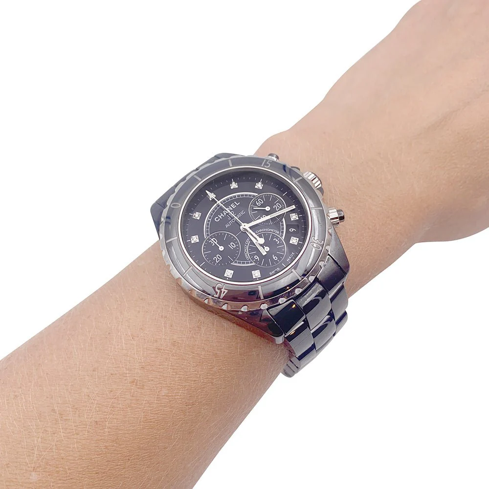 Montre Chanel, "J12", céramique, acier, diamants . - Image 3