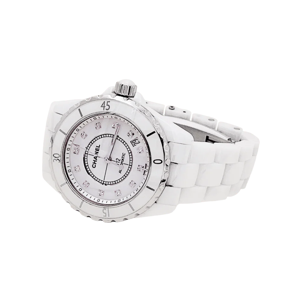 Montre CHANEL "J12" en céramique, acier et diamants - Image 4