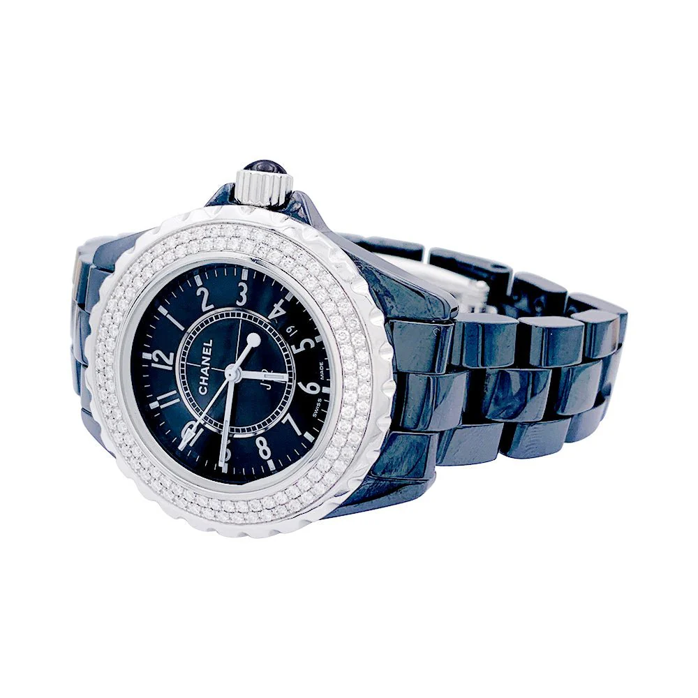 Montre CHANEL "J12" en céramique, acier et diamants - Image 4