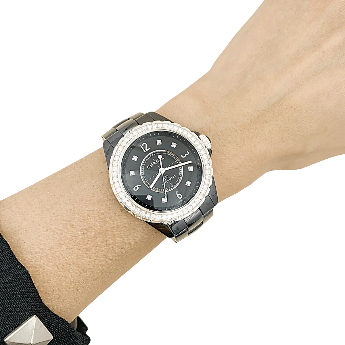 Montre Automatique CHANEL "J12" en céramique, acier et diamants - Image 2