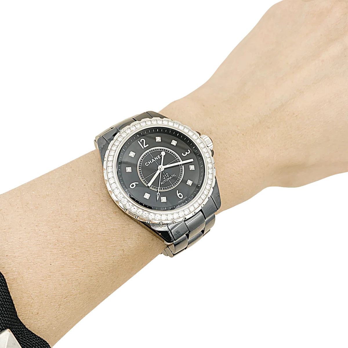 Montre Automatique CHANEL "J12" en céramique, acier et diamants - Image 7