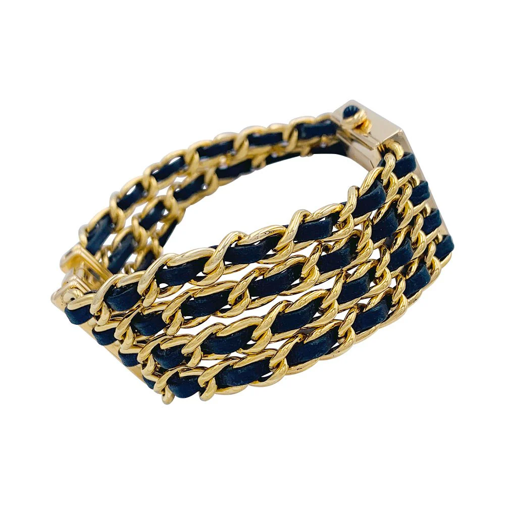 Montre Chanel, "Mademoiselle", or jaune, cuir. - Image 4