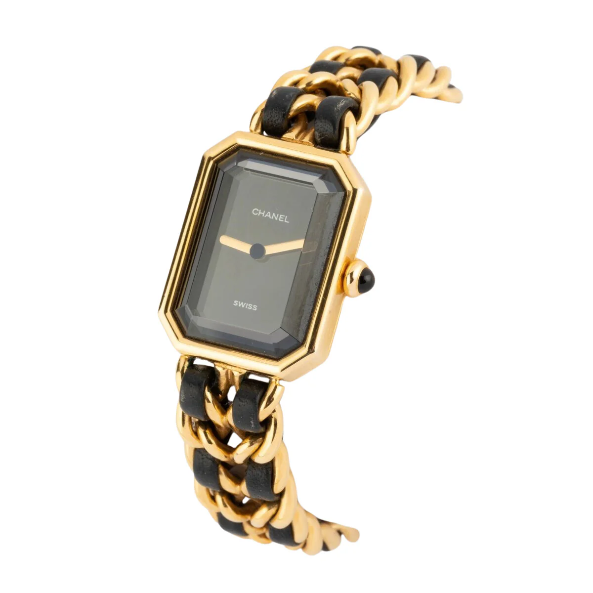 Montre CHANEL "Première" en métal doré et cuir - Image 3