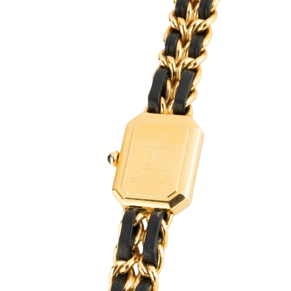 Montre CHANEL "Première" en métal doré et cuir - Image 6