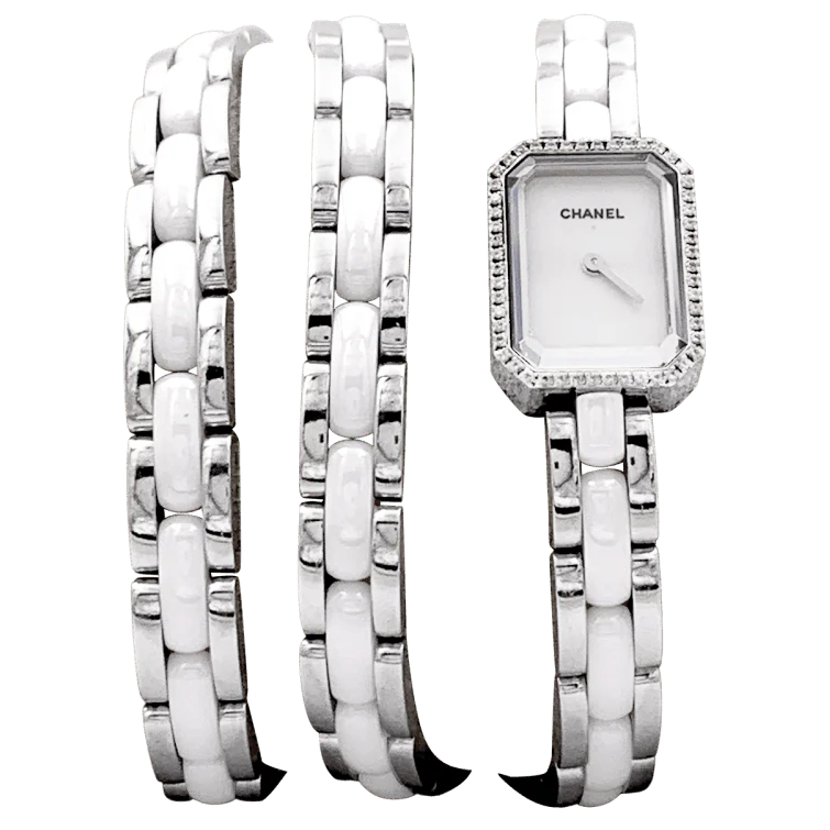 Montre CHANEL "Première Rock" en acier, céramique et diamants