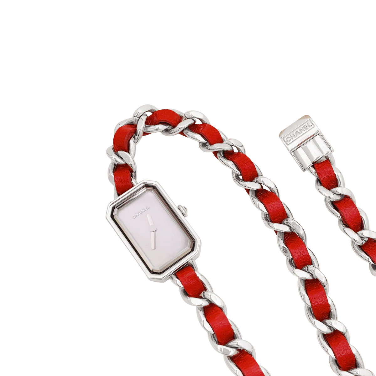 Montre CHANEL "Première Chaîne Iconique" en acier, nacre et cuir - Image 3
