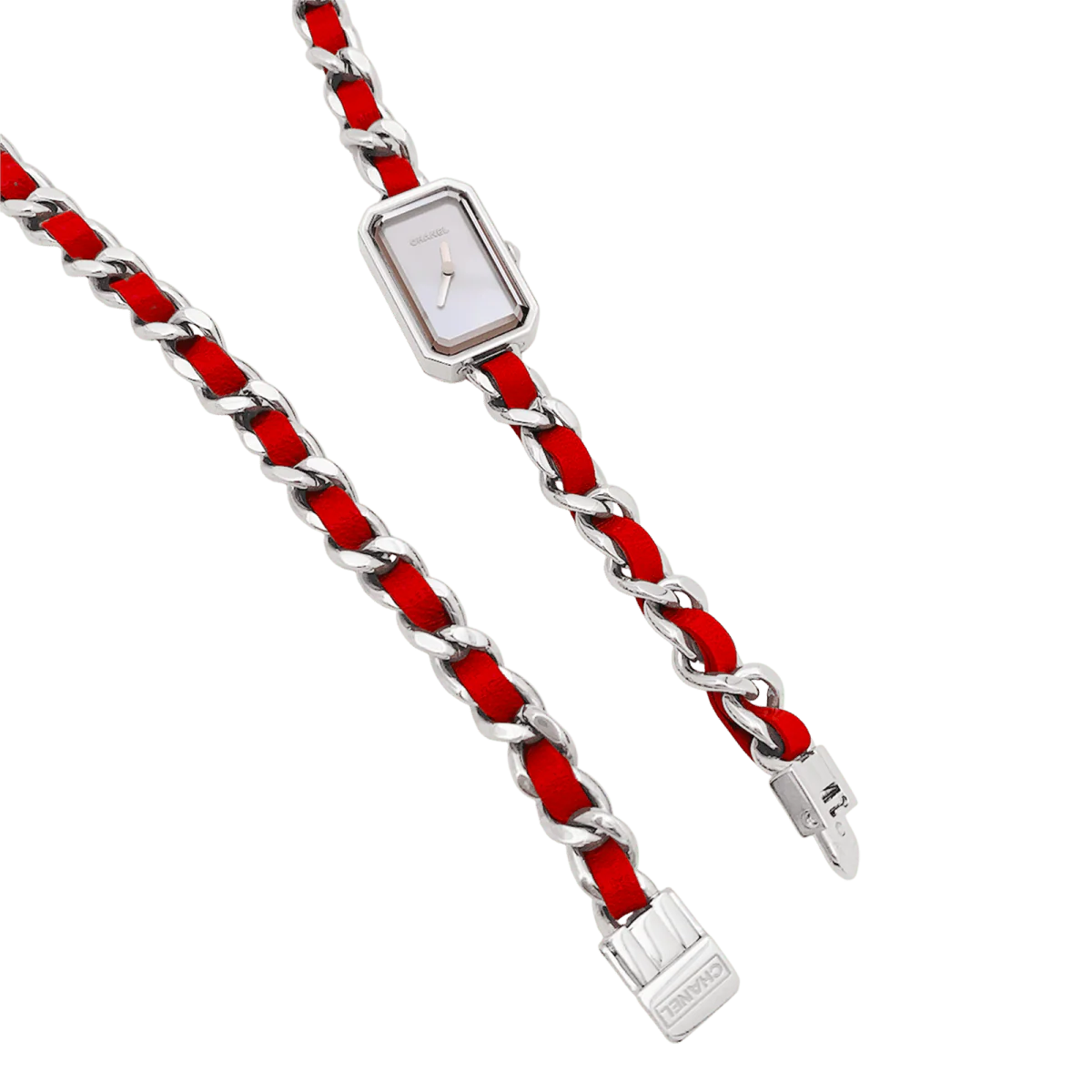 Montre CHANEL "Première Chaîne Iconique" en acier, nacre et cuir - Image 5