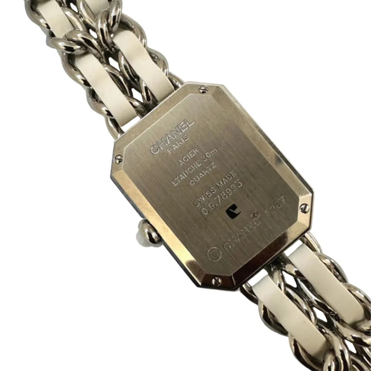 Montre CHANEL "Première" en acier, cuir, nacre et quartz - Image 4
