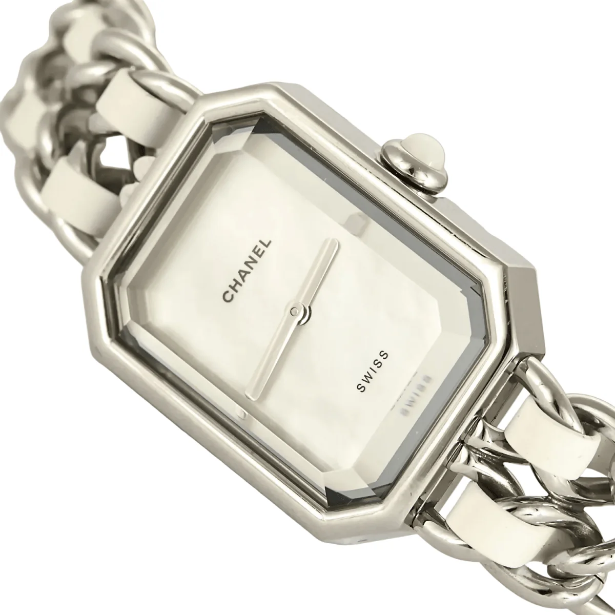 Montre CHANEL "Première" en acier, nacre et cuir - Image 2